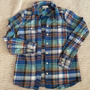 J. Crew Blue and Green Plaid Button Down Shirt